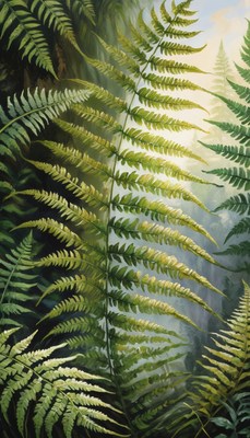 Sunlight through ferns