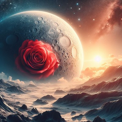 Rose on the moon
