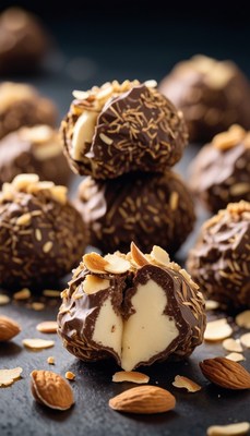 Chocolate almond truffles