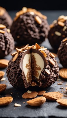 Chocolate almond truffles