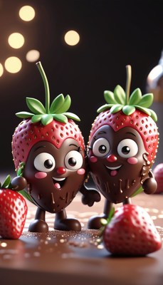 Chocolate covered strawberry friends