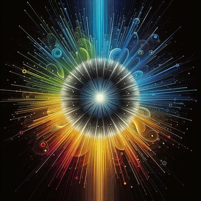 Colorful abstract light burst