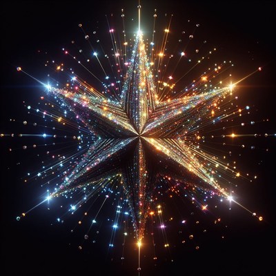 Glittering starburst