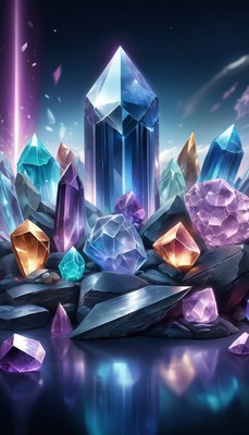 Crystals on a rock formation