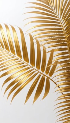 Golden palm fronds
