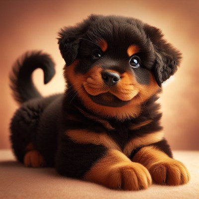 Rottweiler puppy portrait