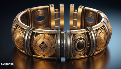 Gold and silver ornate bracelet