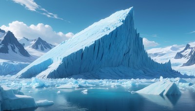 Glacier iceberg in antarctica