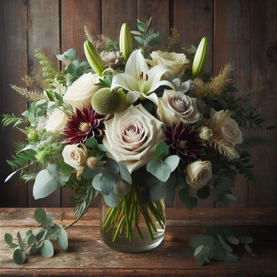 White and cream flower bouquet