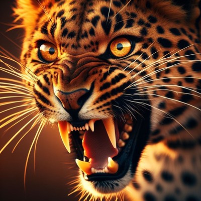 Leopard close-up portrait