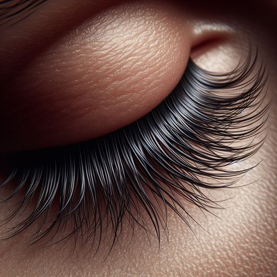 Close-up of eyelashes