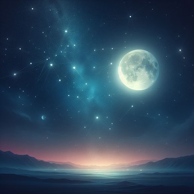 Night sky over mountains