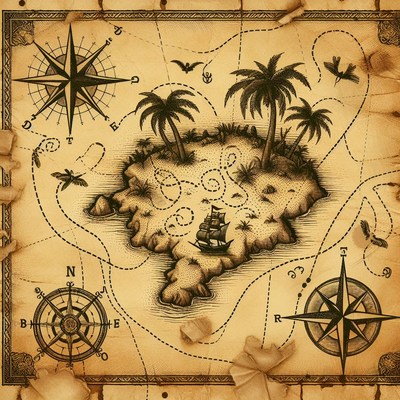 Treasure island map