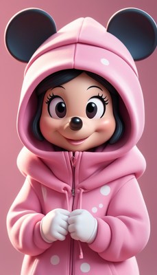 Pink hoodie minnie mouse