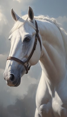White horse portrait