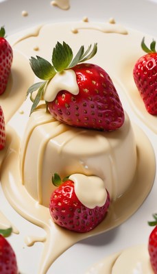 Strawberries and cream dessert