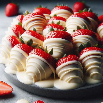 White chocolate covered strawberries