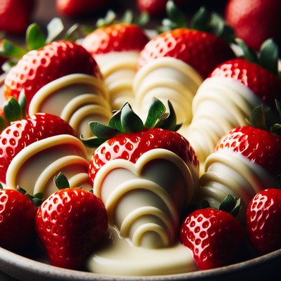 White chocolate covered strawberries