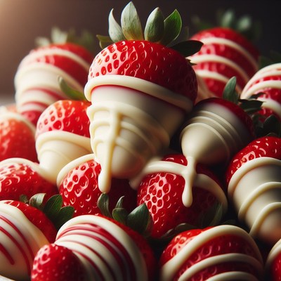 White chocolate covered strawberries