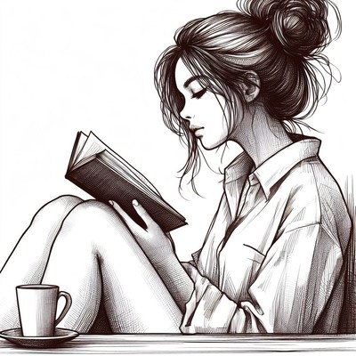 Woman reading a book