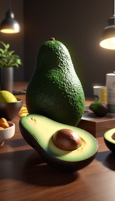 Avocado on table