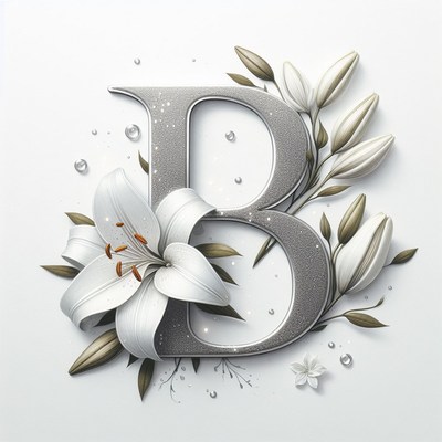 Floral letter b
