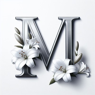 Floral letter m