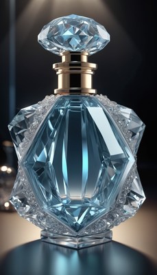Diamond-shaped perfume bottle