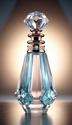 Diamond-shaped perfume bottle