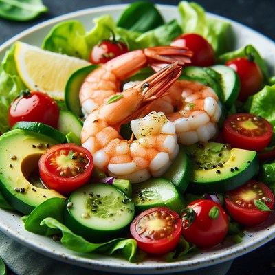 Shrimp and avocado salad