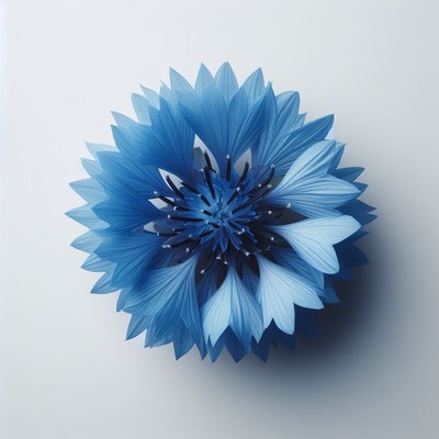 Blue cornflower blossom