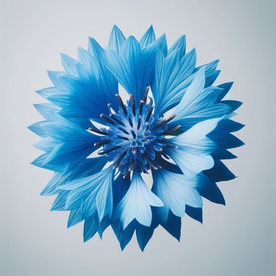 Blue cornflower close-up