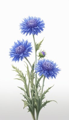 Blue cornflower bouquet