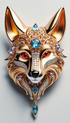 Golden fox jewel