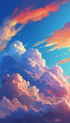 Colorful clouds at sunset