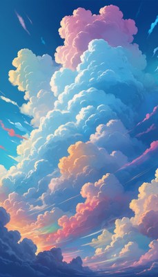 Colorful cloudscape at sunset