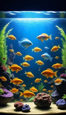Fish swimming in aquarium