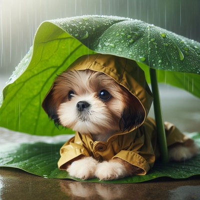 Rainy day pup