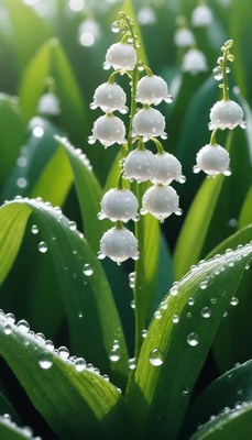 Dewy lily of the valley