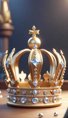 Gold crown with gemstones