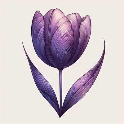 Purple tulip illustration