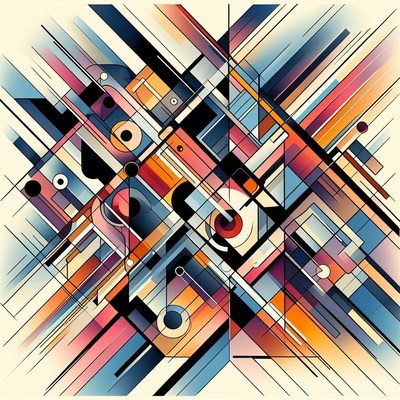 Abstract geometric art with diagonal lines
