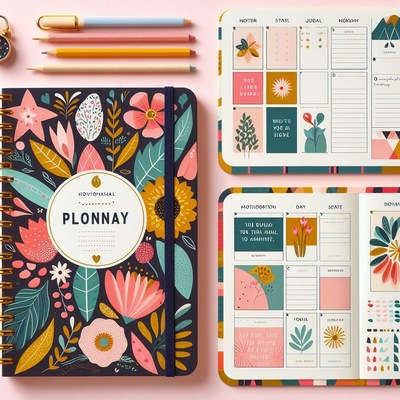 Floral patterned planner
