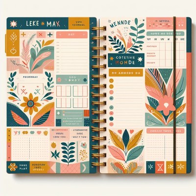 Floral weekly planner