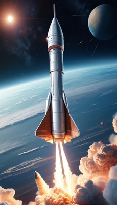 Rocket launch from earth