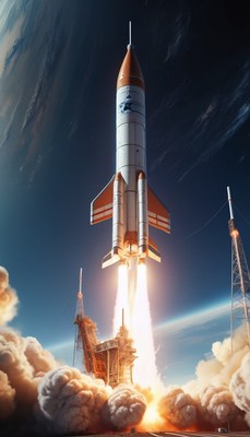 Rocket launch from earth