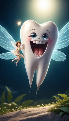 Tooth fairy and giggling tooth