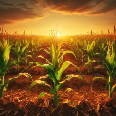 Cornfield sunset