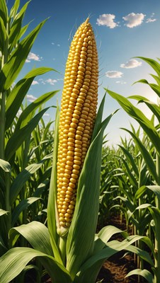 Ripe corn in a field