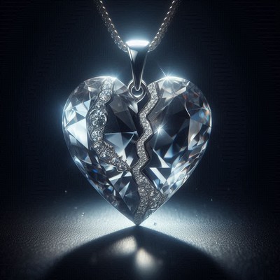 Diamond heart pendant necklace